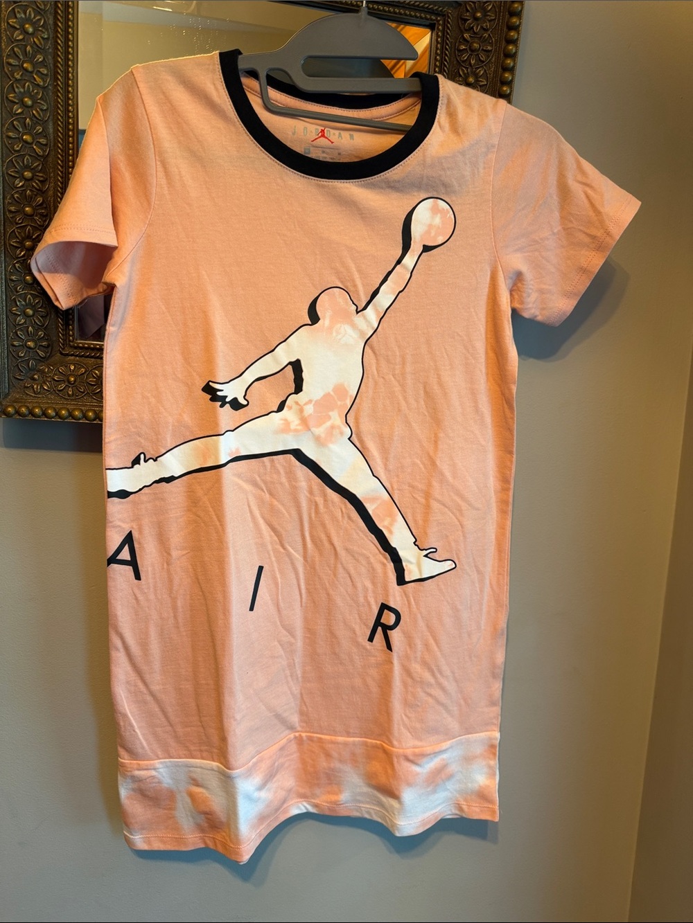 Jordan Girls Peach Short Sleeve Jumpman Tee/Dress